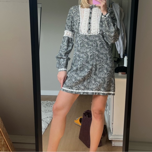 Free People Embroidered Boho Mini Dress - Picture 9 of 9